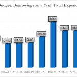 Borrowing as a percentage of total expenditure